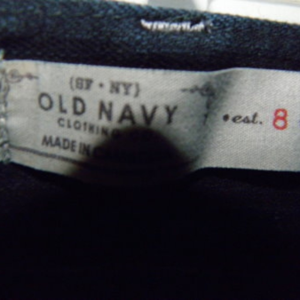 Old Navy dark blue, straight line Denim Skirt - Picture 4 of 4